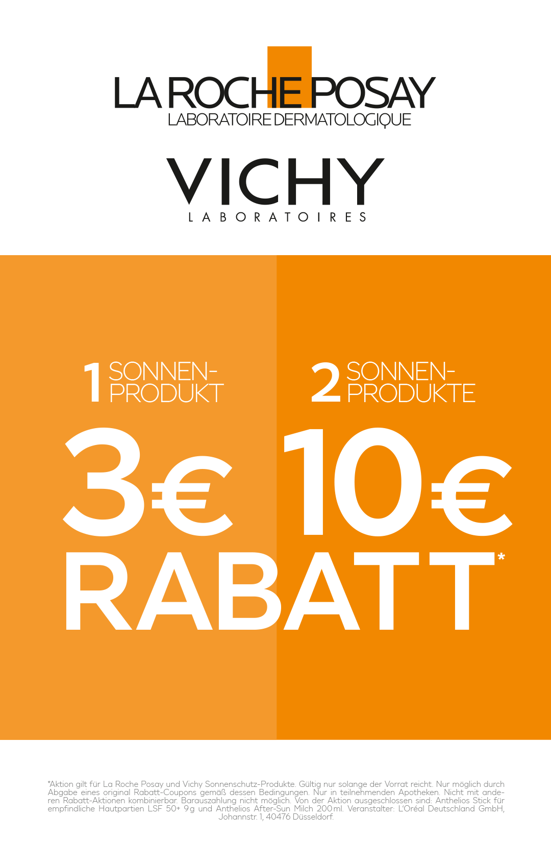 La-Roche-Posay plus Vichy Rabattaktion